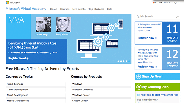 أكاديمية افتراضية على الإنترنت من مايكروسوفت، تُقدم من خلالها دورات تدريبية مجانية للمستخدمين.