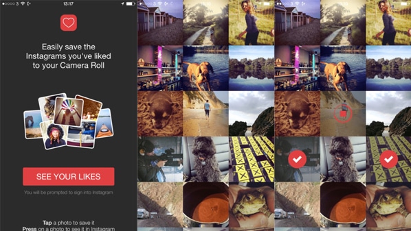 يسمح تحميل الصور من انستاغرام من خلال سجل الإعجابات Likes التي يقوم بها المُستخدم.
