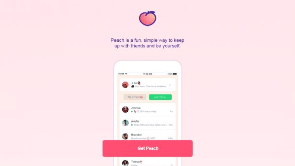 تطبيق Peach لأرسال الرسائل والمحادثات المجانية للأيفون