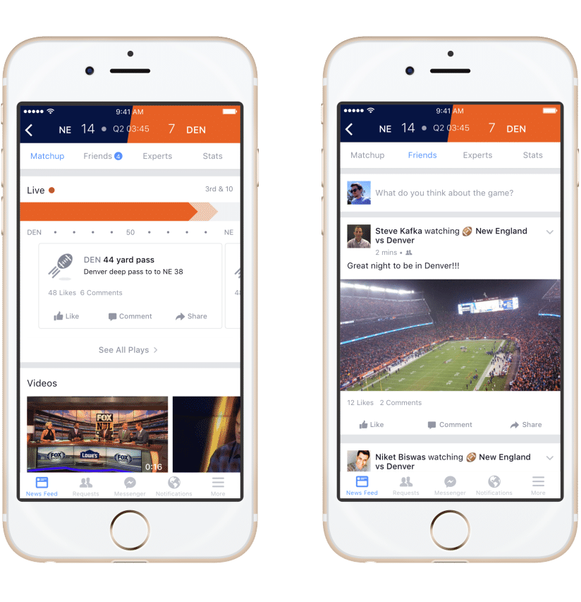 فيس بوك تطلق خدمة Facebook Sports لتكون مكانا يجمع عشاق الرياضة