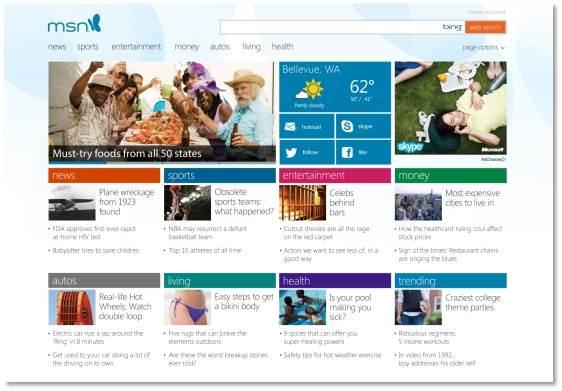 مايكروسوفت تكشف عن التصميم الجديد لـ MSN.com