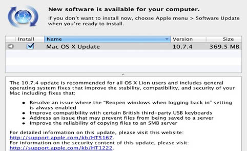 أبل تطلق تحديث جديد لنظام التشغيل OS X Lion