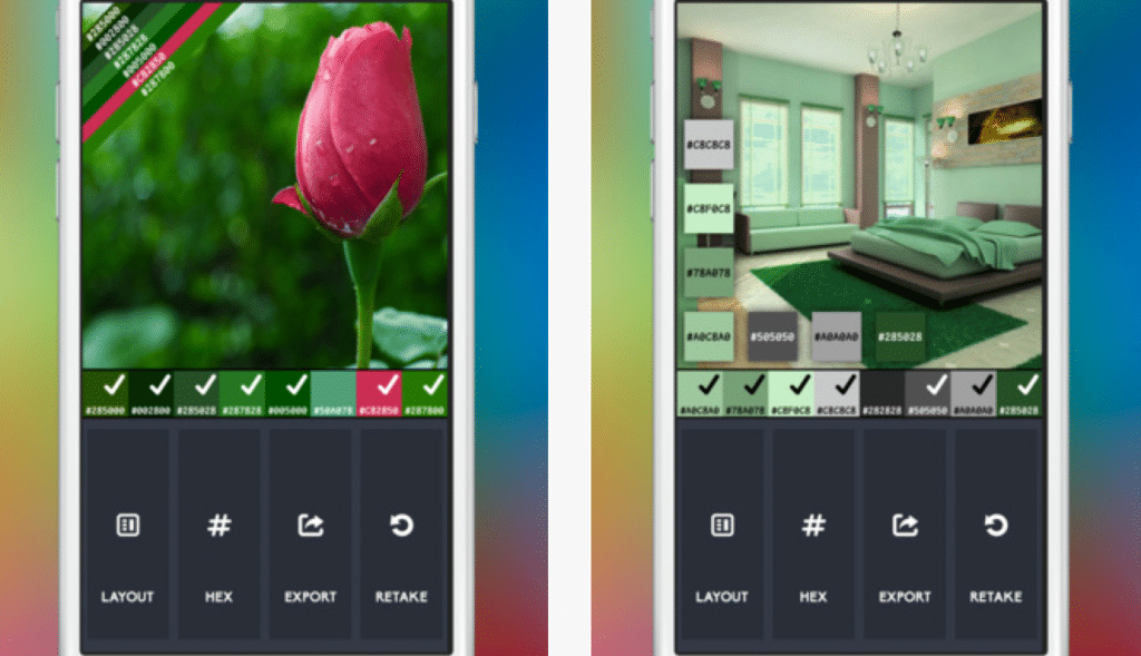 تطبيق لاستخراج مجموعات لونية من الصور على آيفون