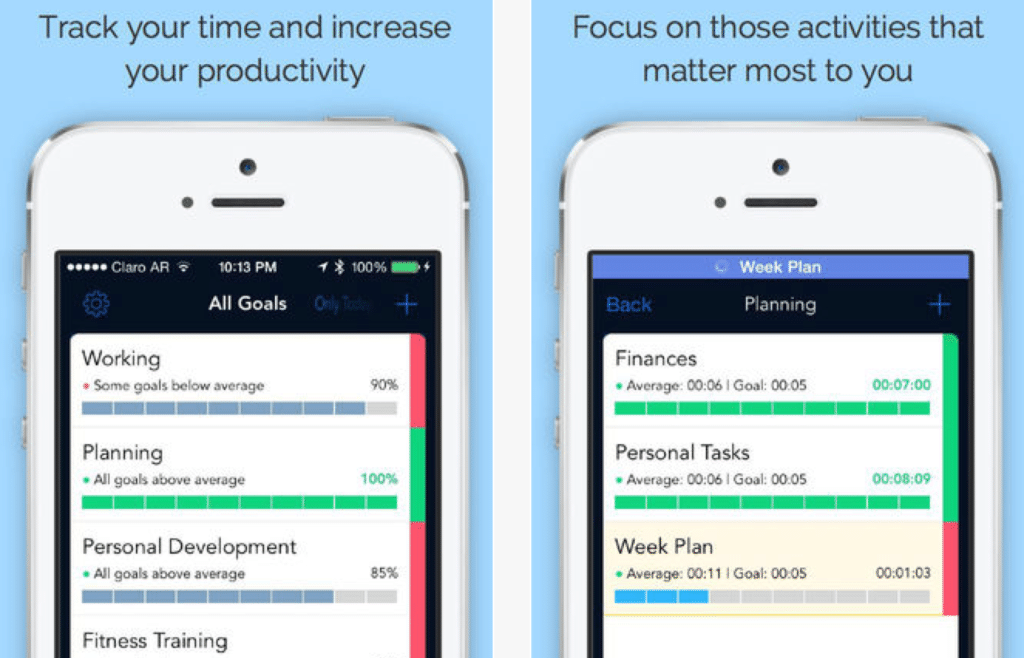 تطبيق لتنظيم الوقت وتتبّع الأنشطة والأهداف لأجهزة iOS