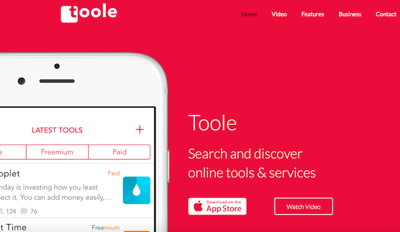 تطبيق Toole لاستكشاف أدوات وخدمات عبر الإنترنت