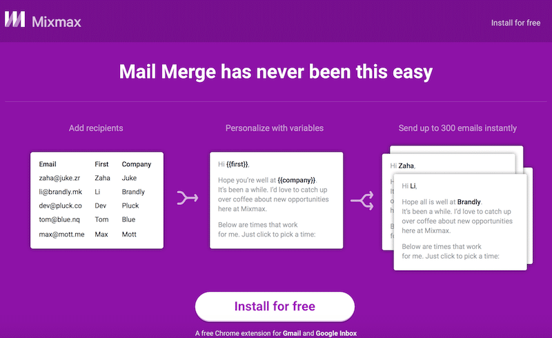 أداة Mail Merge لإرسال بريد إلكتروني لأسماء أشخاص مختلفين