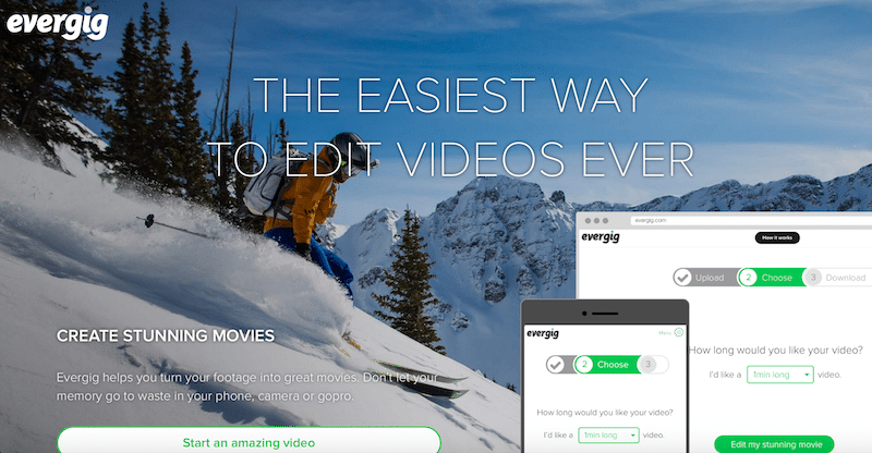 خدمة Evergig لإنتاج وتحرير مقاطع الفيديو بسهولة