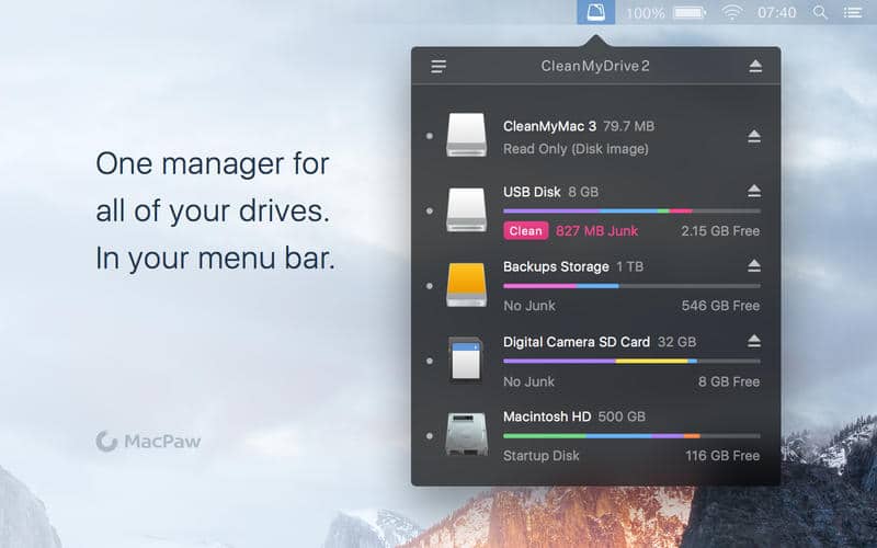 تطبيق CleanMyDrive لتنظيف أجهزة ماك من الملفات غير الضرورية
