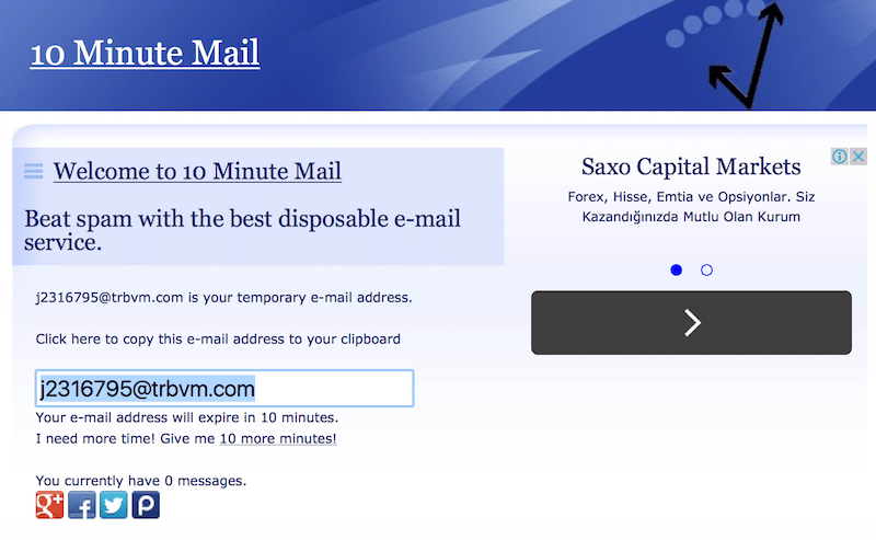موقع 10 Minute Mail للحصول على بريد إلكتروني مؤقت البوابة العربية للأخبار التقنية