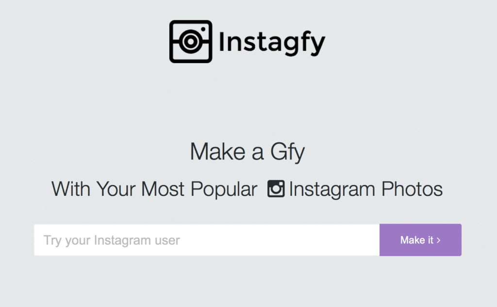 موقع Instagfy لعمل صورة GIF من أبرز صورك على إنستاغرام