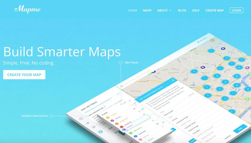 موقع Mapme لإنشاء خريطة خاصة بك وإضافة أماكن عليها
