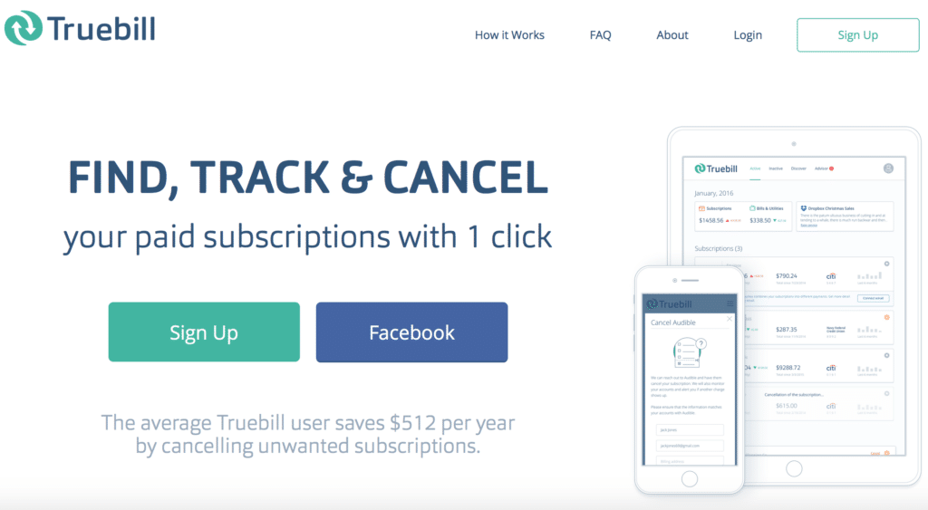 خدمة Truebill لتتبع اشتراكاتك المدفوعة وإلغائها بسهولة