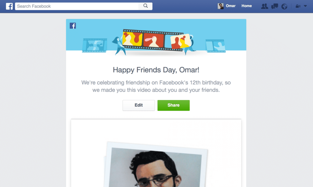 طريقة عمل فيديو "يوم الأصدقاء" Friends Day على فيسبوك