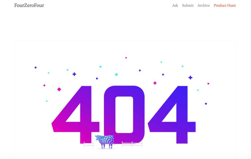 موقع FourZeroFour للحصول على أفضل صفحات الخطأ 404