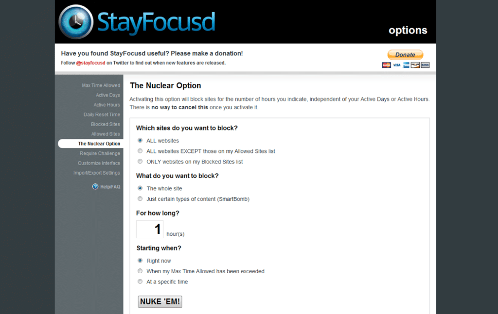 إضافة StayFocusd لزيادة الإنتاجية ومنعك من استخدام مواقع محددة