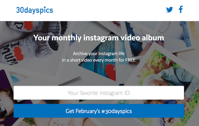 موقع 30dayspics لإنتاج فيديو بأبرز صور إنستاغرام خلال الشهر