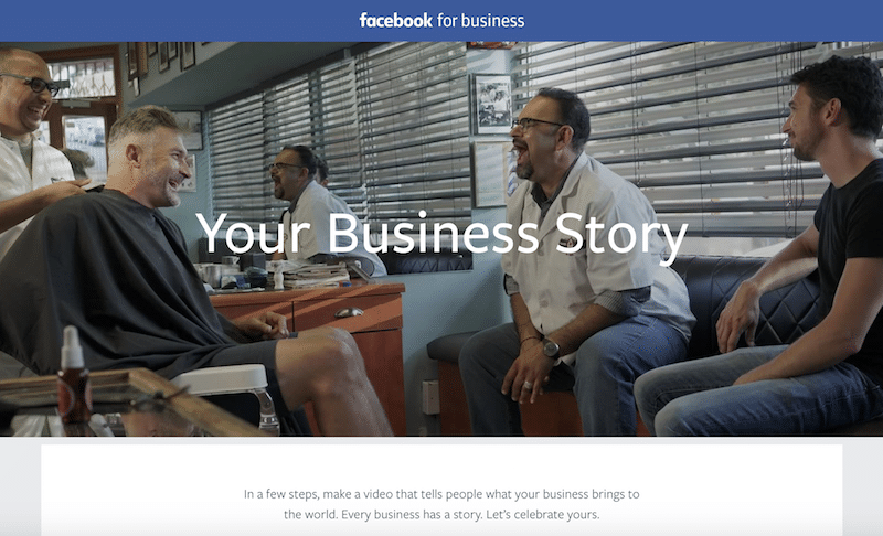 خدمة Your Business Story من فيس بوك لعمل فيديو يختصر قصّة عملك
