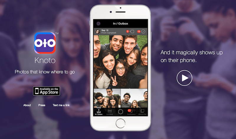 تطبيق Knoto لارسال الصور لأصحابها تلقائيا