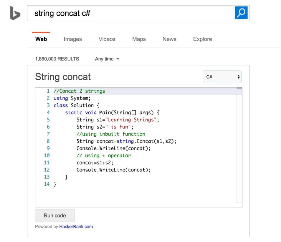 مايكروسوفت تحول محرك البحث Bing إلى الوجهة المفضلة للمبرمجين