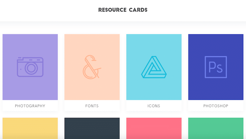 موقع Resource Cards لتوفير موارد مجانية مفيدة للمصممين