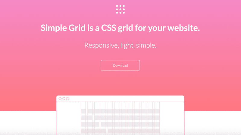 شبكة Simple Grid CSS للمساعدة في إنشاء موقع متجاوب