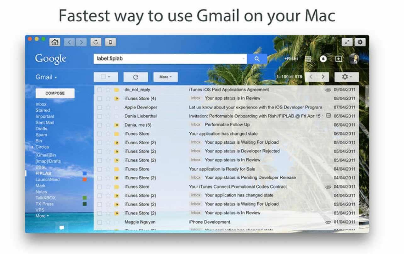 تطبيق Go for Gmail لاستخدام بريد جيميل على أجهزة ماك
