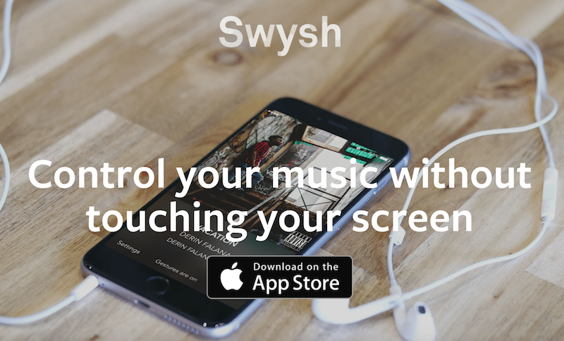 تطبيق Swysh للتحكم بالموسيقى على أجهزة آيفون دون لمس الشاشة