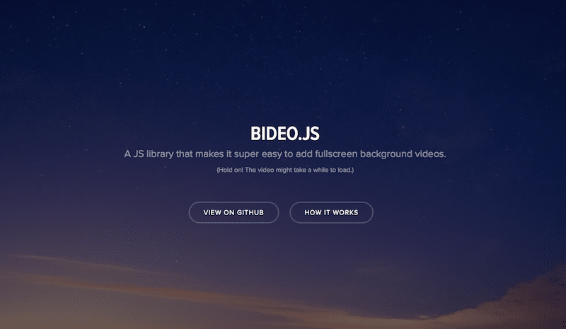 مكتبة Bideo.js لتسهيل إضافة خلفية فيديو على صفحات الإنترنت