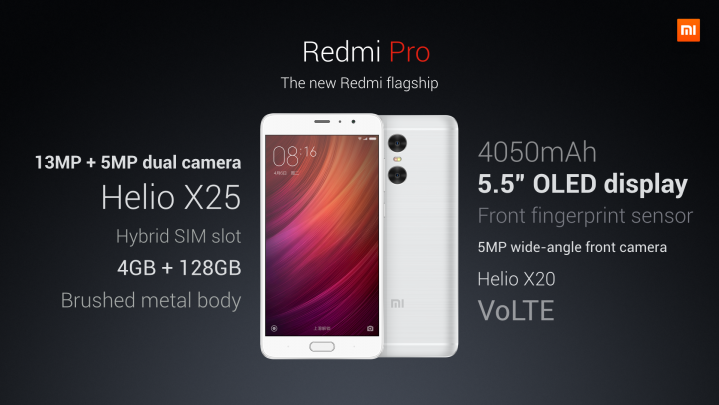 تعرف على Redmi Pro .. أول هاتف بكاميرتين خلفيتين من شاومي