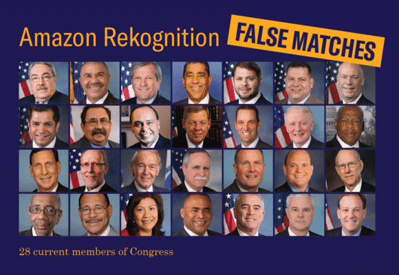 نظام أمازون للتعرف على الوجوه يحدد 28 عضو من الكونغرس الأمريكي كمشتبه فيهم