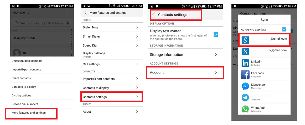 How to save a backup of contacts on Gmail in the Android system