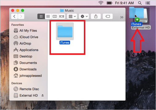 كيفية أخذ نسخة احتياطية من مكتبة iTunes على وسيط تخزين خارجي