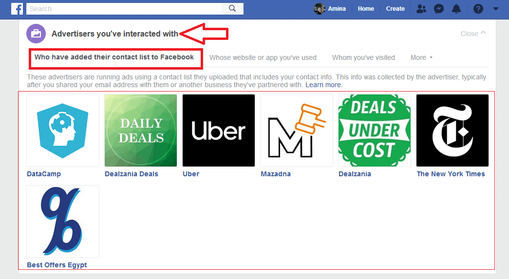 How to reach advertisers on Facebook who have your personal data