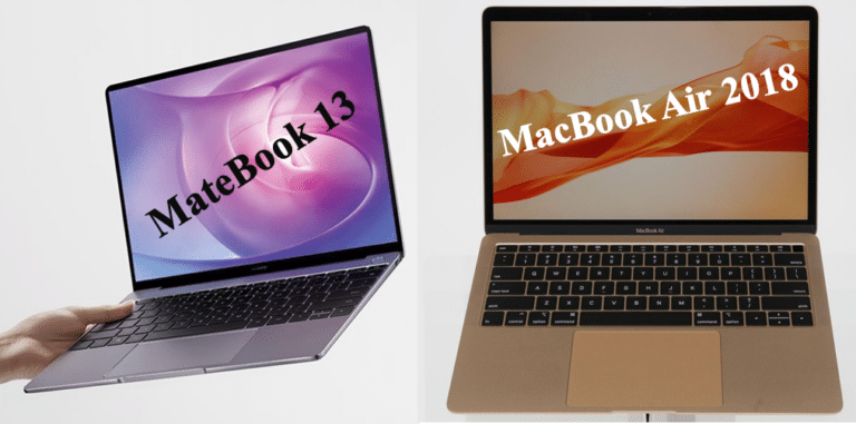 مقارنة شاملة بين حاسوب آبل MacBook Air 2018 وحاسوب هواوي MateBook 13