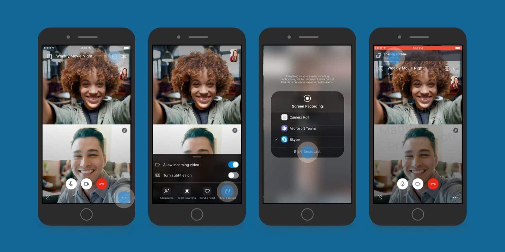 سكايب يضيف مشاركة الشاشة على أندرويد و iOS