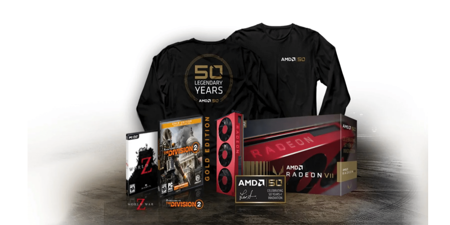 AMD تحتفل بمرور 50 عامًا على تأسيسها بإطلاق الإصدار الذهبي من Ryzen و Radeon VII