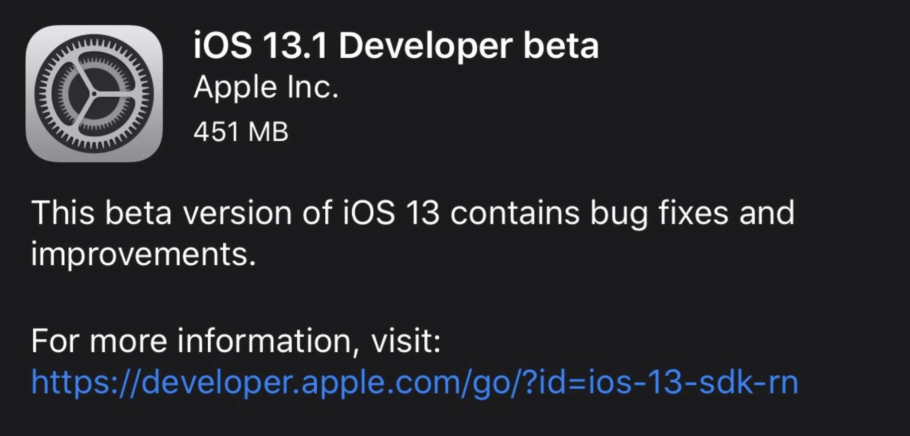 آبل تصدر النسخة التجريبية من iOS 13.1 قبل إصدار iOS 13