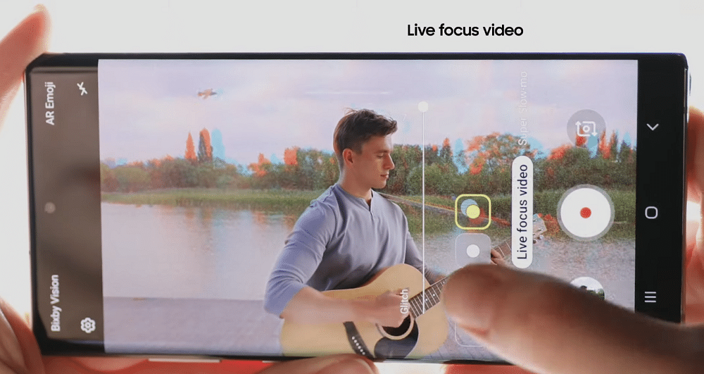 ميزة Live focus video