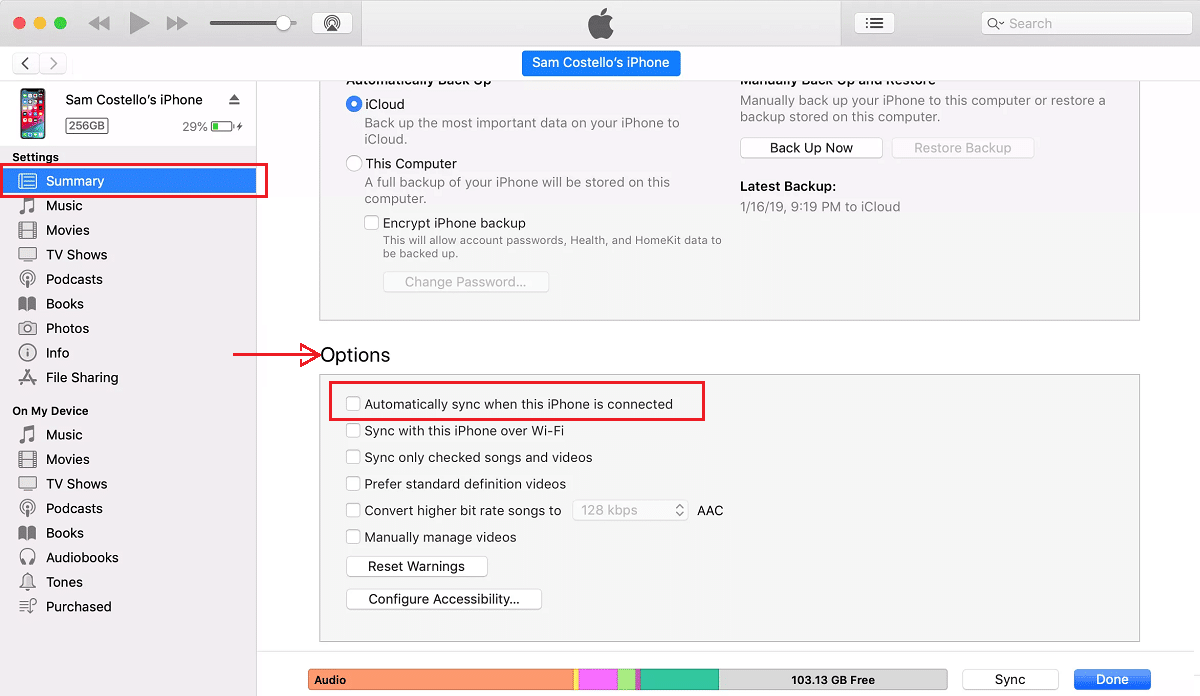كيف يمكنك إيقاف مزامنة iTunes التلقائية عند توصيل آيفون بالحاسوب؟