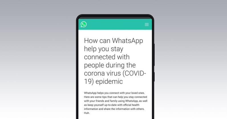 كيف يساعدك واتساب على البقاء متصلاً خلال تفشي فيروس كورونا ؟