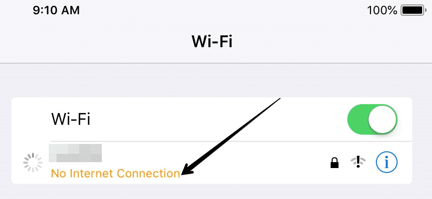 No Internet Connection on ipad