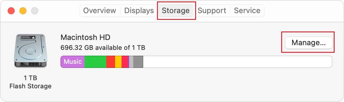 macos big sur about this mac storage