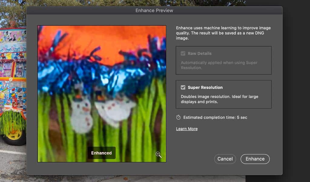 تحسين جودة الصور بالفوتوشوب عبر Super Resolution