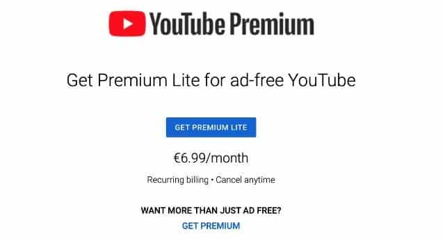 جوجل تختبر اشتراك YouTube Premium Lite