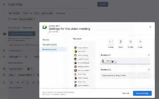 استخدام غرف الاجتماعات المنفصلة في Google Meet