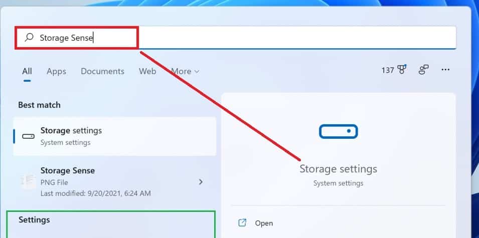 Create more storage space in Windows 11