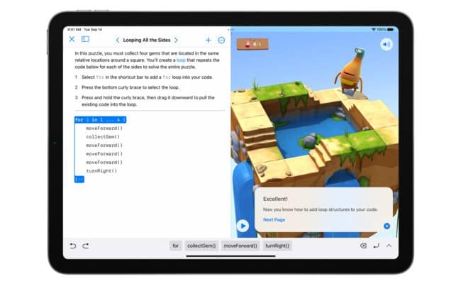 آبل تصدر Swift Playgrounds 4 لتعلم لغة البرمجة