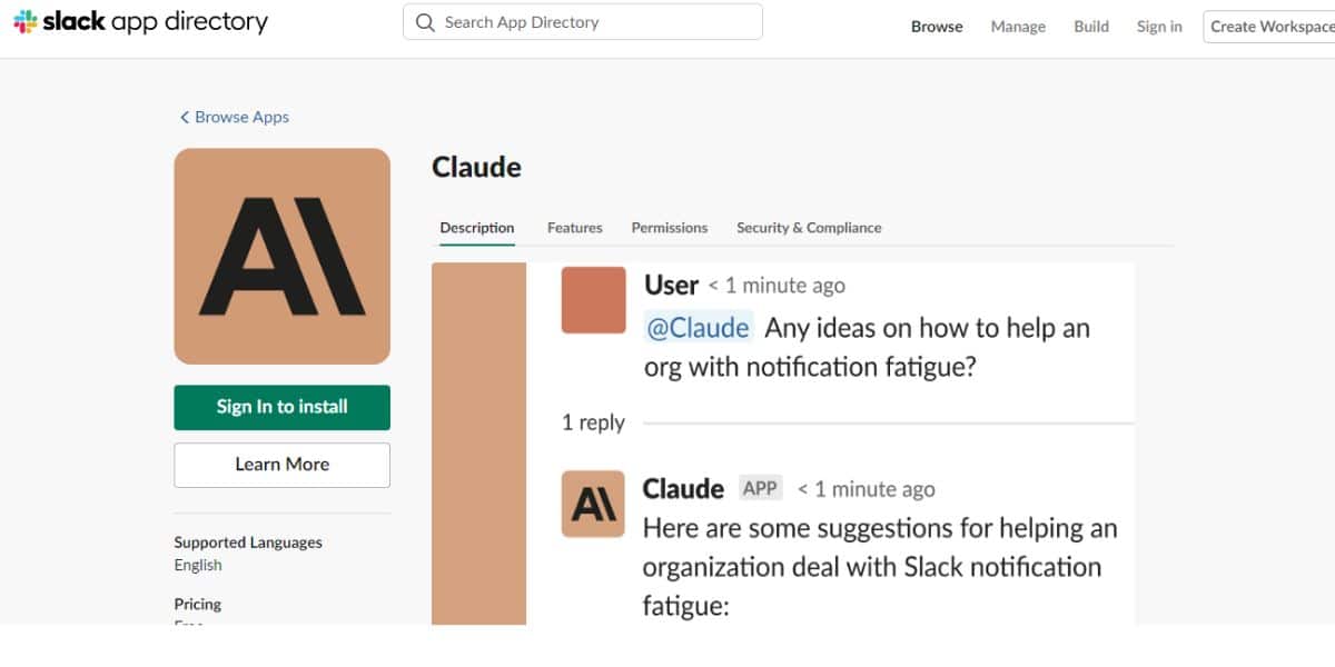 كيفية استخدام روبوت الدردشة Claude في تطبيق Slack