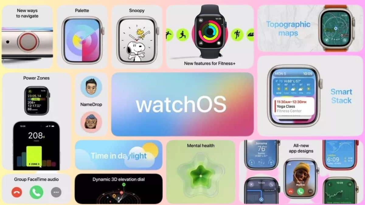 أبرز ميزات watchOS 10 القادمة إلى ساعات آبل