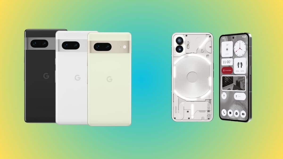 مقارنة بين هاتفي Pixel 7 من جوجل و Nothing Phone 2